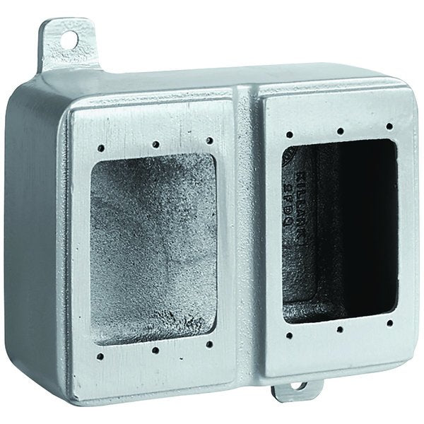 Device Box, 2 Gang, Shallow, Blank