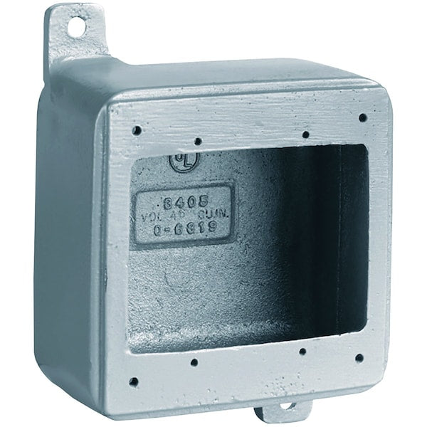 Device Box, 2 Gang, Aluminum, Blank