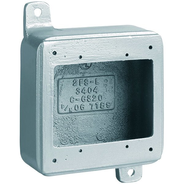Device Box, 2 Gang, Blank, Aluminum