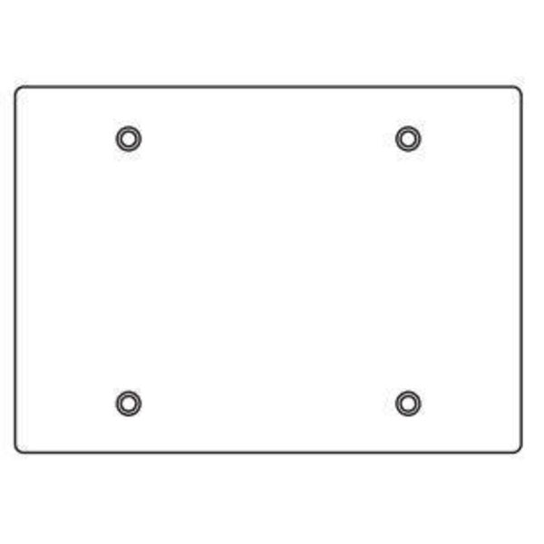 Cover, 3 Gang, Blank, Stamped, Aluminum