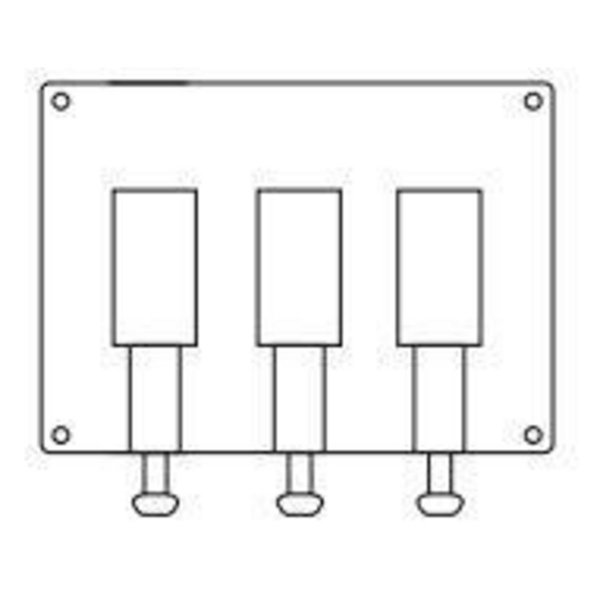 Cover, 3 Gang, 2 Toggle Switch