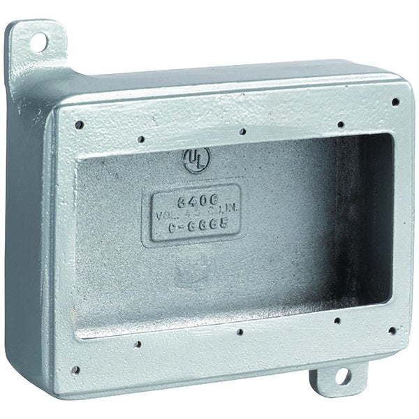 Device Box, 3 Gang, Shallow, Aluminum