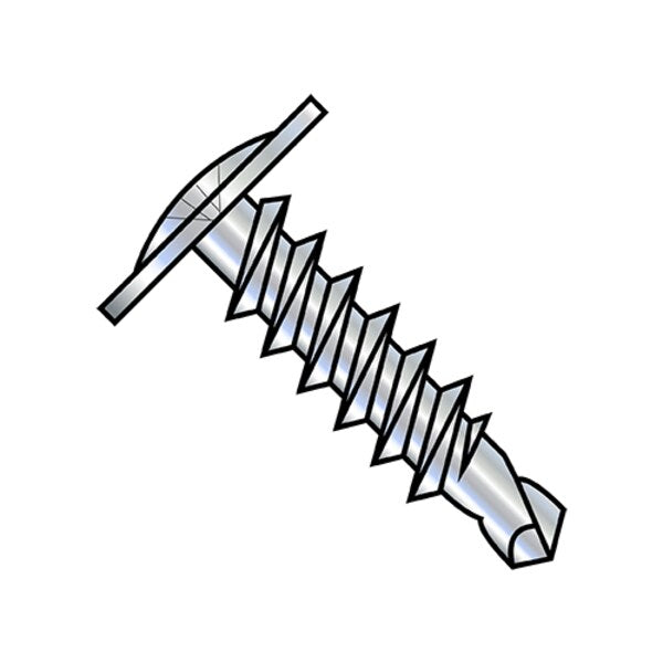 Self-Drilling Screw, #8-18 x 4 in, Zinc Plated Steel Truss Head Phillips Drive, 900 PK