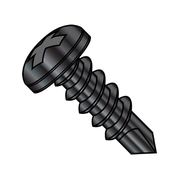 Self-Drilling Screw, #8-18 x 1/2 in, Plain 18-8 Stainless Steel Pan Head Phillips Drive, 5000 PK