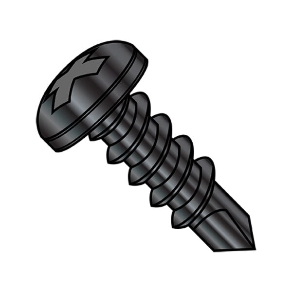 Self-Drilling Screw, #10-16 x 1 in, Plain 18-8 Stainless Steel Pan Head Phillips Drive, 5000 PK
