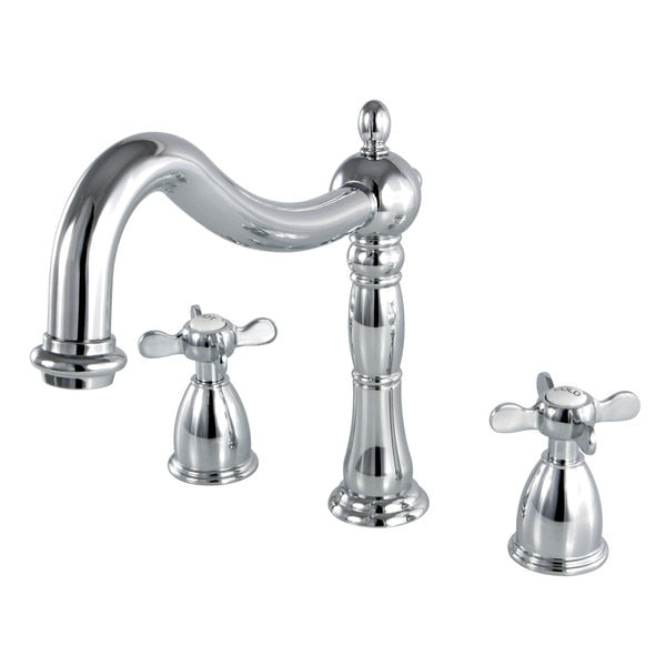 Roman Tub Faucet, Polished Chrome, Deck Mount