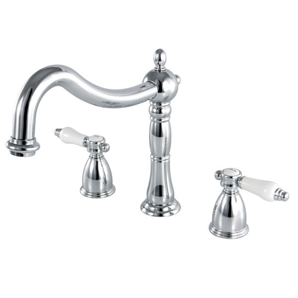 Roman Tub Faucet, Polished Chrome, Deck Mount