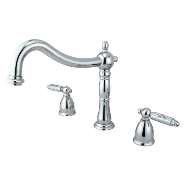Roman Tub Faucet, Polished Chrome, Deck Mount
