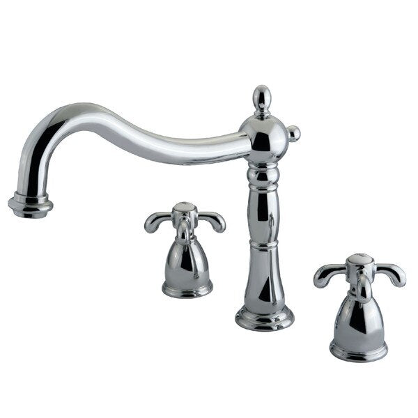 Roman Tub Faucet, Polished Chrome, Deck Mount