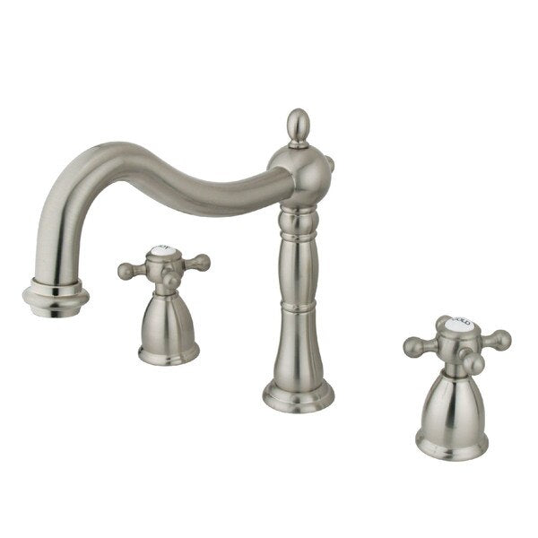 Roman Tub Faucet, Brushed Nickel, Deck Mount
