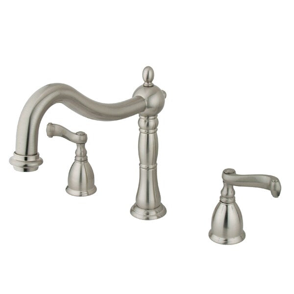 Roman Tub Faucet, Brushed Nickel, Deck Mount