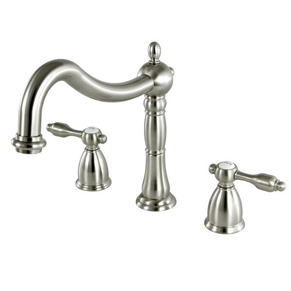 Roman Tub Faucet, Brushed Nickel, Deck Mount