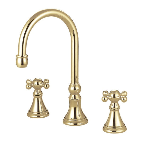 Roman Tub Faucet, Polished Brass, Deck Mount