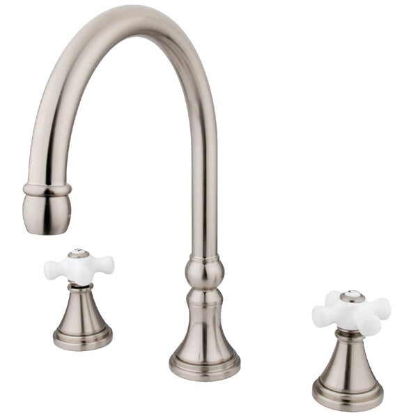 Roman Tub Faucet, Brushed Nickel, Deck Mount