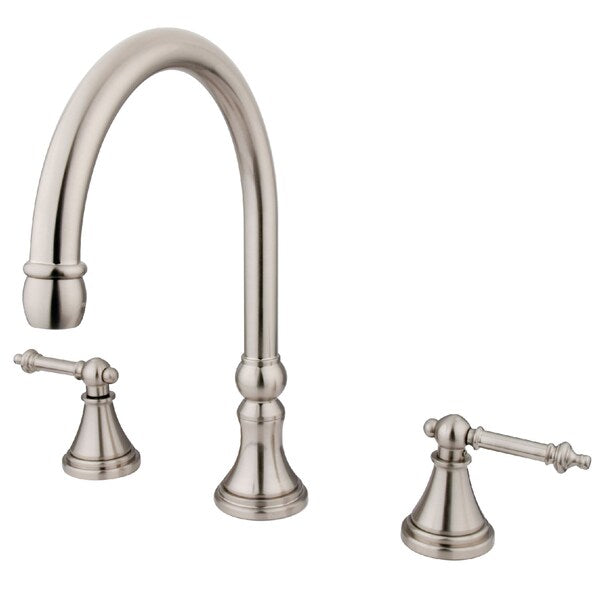 Roman Tub Faucet, Brushed Nickel, Deck Mount