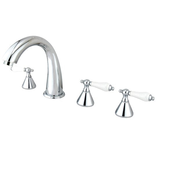 Roman Tub Faucet, Polished Chrome, Deck Mount