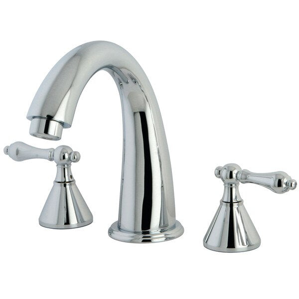 Roman Tub Faucet, Polished Chrome, Deck Mount