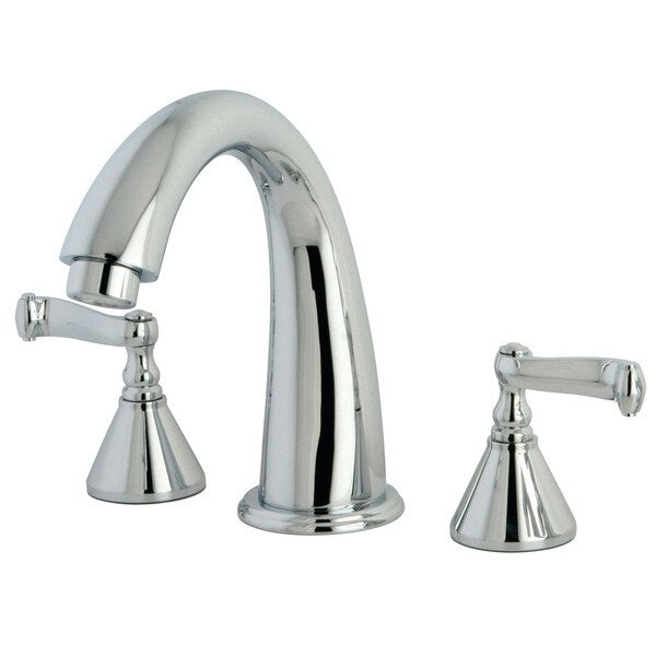 Roman Tub Faucet, Polished Chrome, Deck Mount