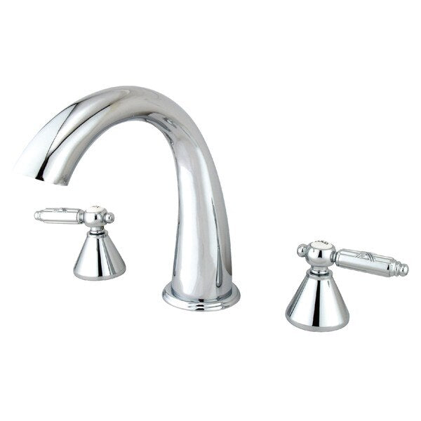 Roman Tub Faucet, Polished Chrome, Deck Mount