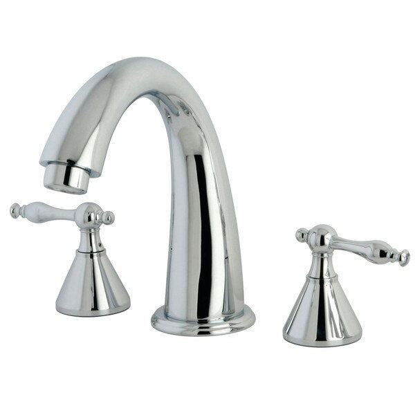 Roman Tub Faucet, Polished Chrome, Deck Mount