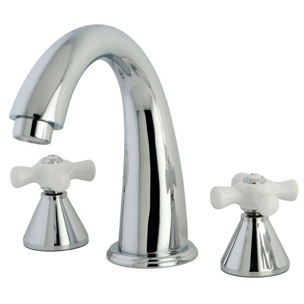 Roman Tub Faucet, Polished Chrome, Deck Mount