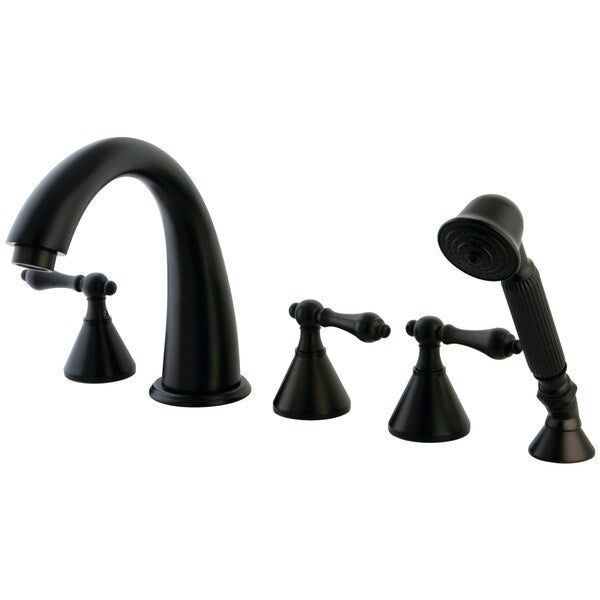 Roman Tub Faucet, Oil Rubbed Bronze, Deck Mount