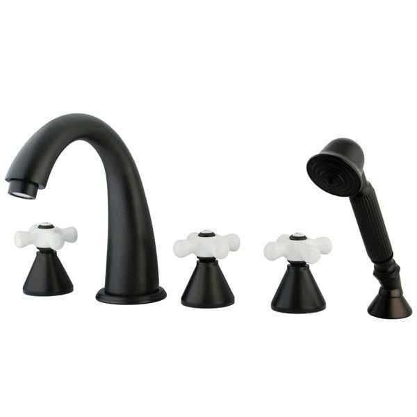 Roman Tub Faucet, Oil Rubbed Bronze, Deck Mount