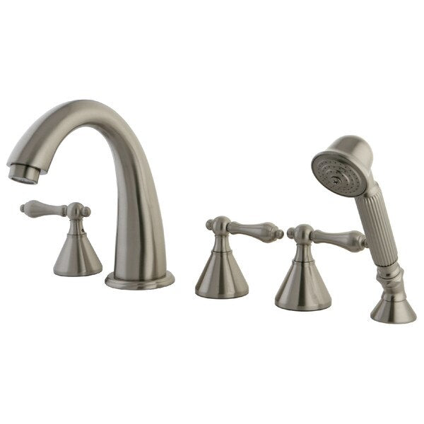 Roman Tub Faucet, Brushed Nickel, Deck Mount