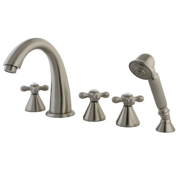 Roman Tub Faucet, Brushed Nickel, Deck Mount