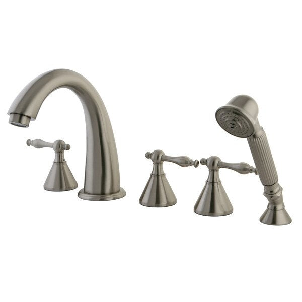 Roman Tub Faucet, Brushed Nickel, Deck Mount