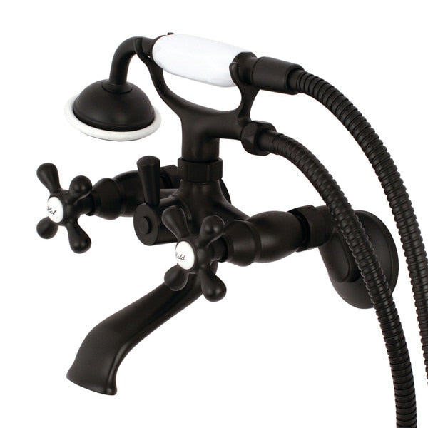Wall-Mount Clawfoot Tub Faucet, Matte Black, Tub Wall Mount