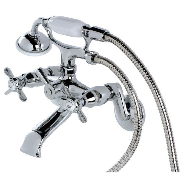 Wall-Mount Clawfoot Tub Faucet, Polished Chrome, Wall Mount
