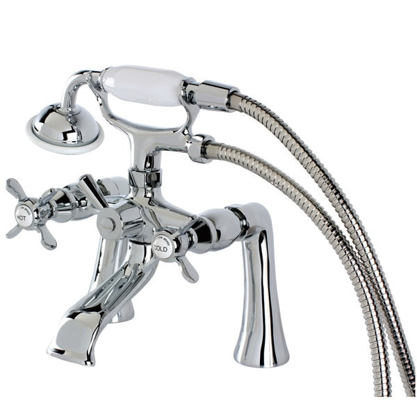 Deck-Mount Clawfoot Tub Faucet, Polished Chrome, Deck Mount