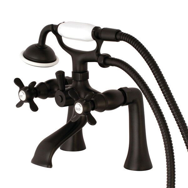 Deck-Mount Clawfoot Tub Faucet, Matte Black, Deck Mount