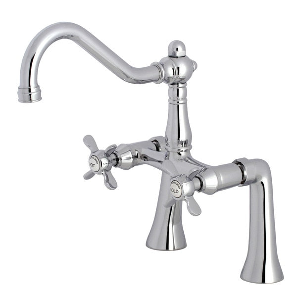 Deck-Mount Clawfoot Tub Faucet, Polished Chrome, Deck Mount