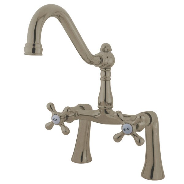 Deck-Mount Clawfoot Tub Faucet, Brushed Nickel, Deck Mount