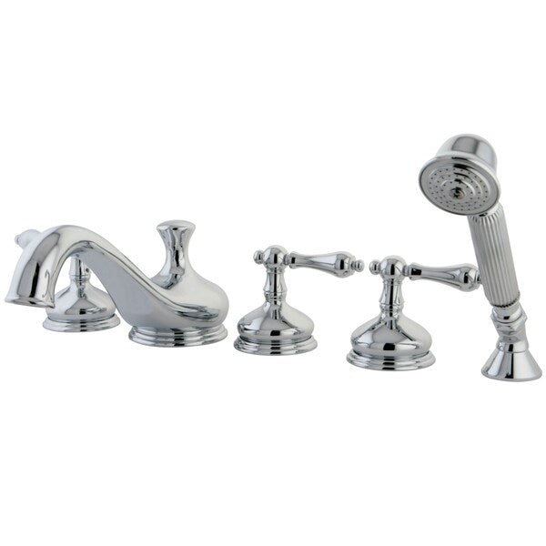 Roman Tub Faucet, Polished Chrome, Deck Mount
