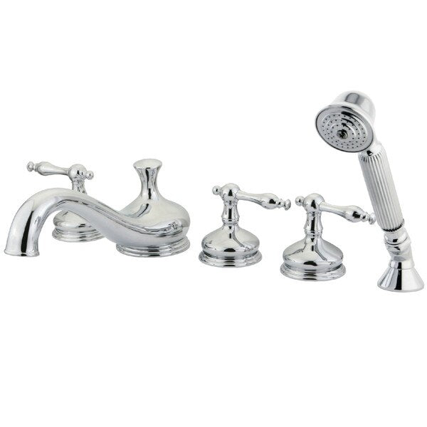 Roman Tub Faucet, Polished Chrome, Deck Mount
