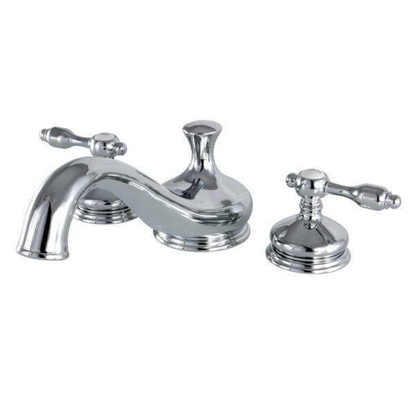 Roman Tub Faucet, Polished Chrome, Deck Mount