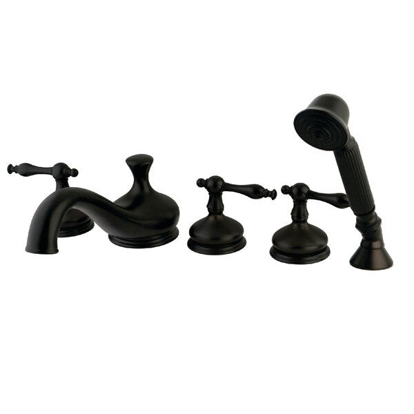 Roman Tub Faucet, Oil Rubbed Bronze, Deck Mount