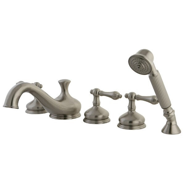 Roman Tub Faucet, Brushed Nickel, Deck Mount