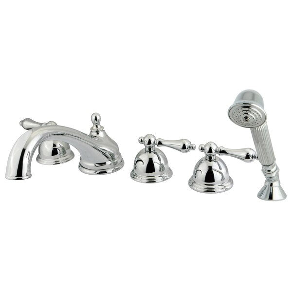Roman Tub Faucet, Polished Chrome, Deck Mount