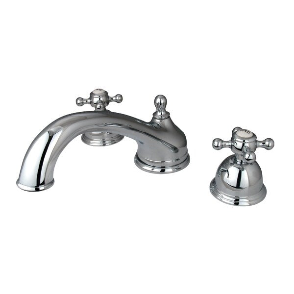 Roman Tub Faucet, Polished Chrome, Deck Mount