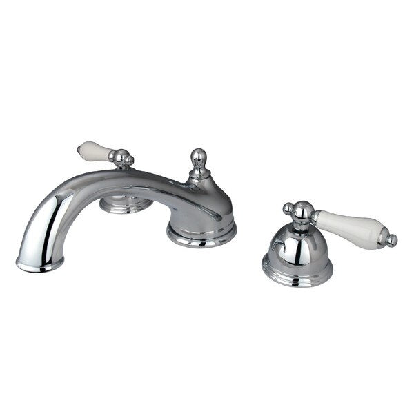 Roman Tub Faucet, Polished Chrome, Deck Mount