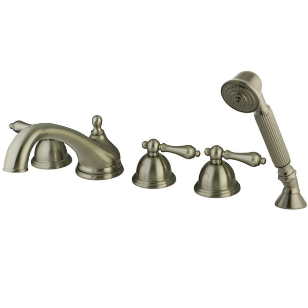 Roman Tub Faucet, Brushed Nickel, Deck Mount