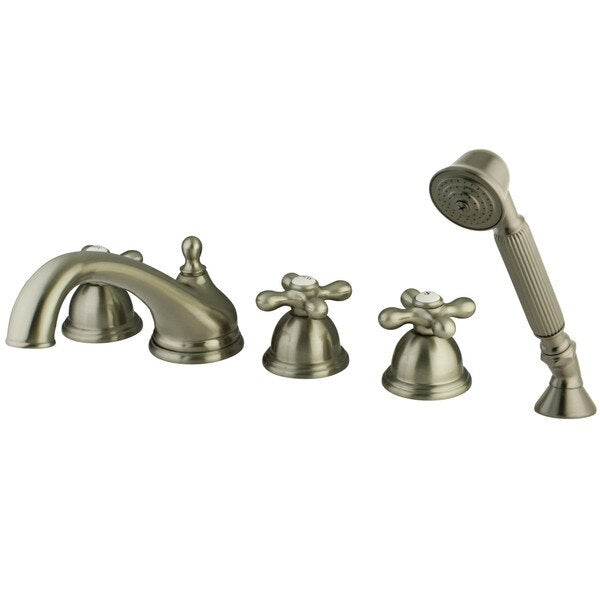 Roman Tub Faucet, Brushed Nickel, Deck Mount