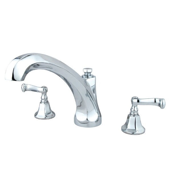 Roman Tub Faucet, Polished Chrome, Deck Mount