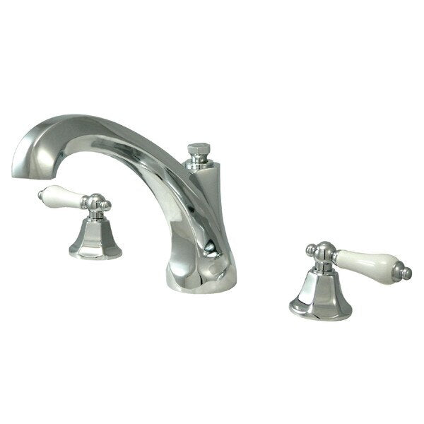Roman Tub Faucet, Polished Chrome, Deck Mount