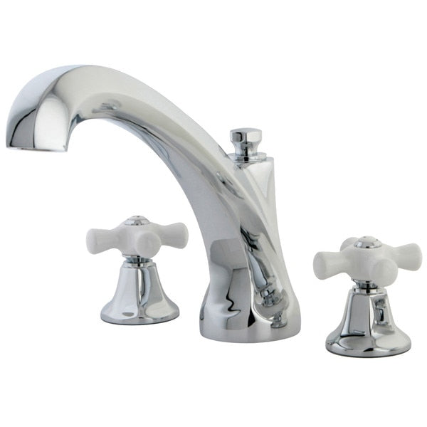 KS4321PX Roman Tub Filler Porcelain Cross Handle