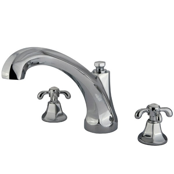 Roman Tub Faucet, Polished Chrome, Deck Mount